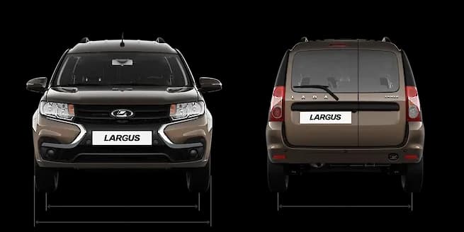 LADA Largus Универсал — габариты спереди и сзади